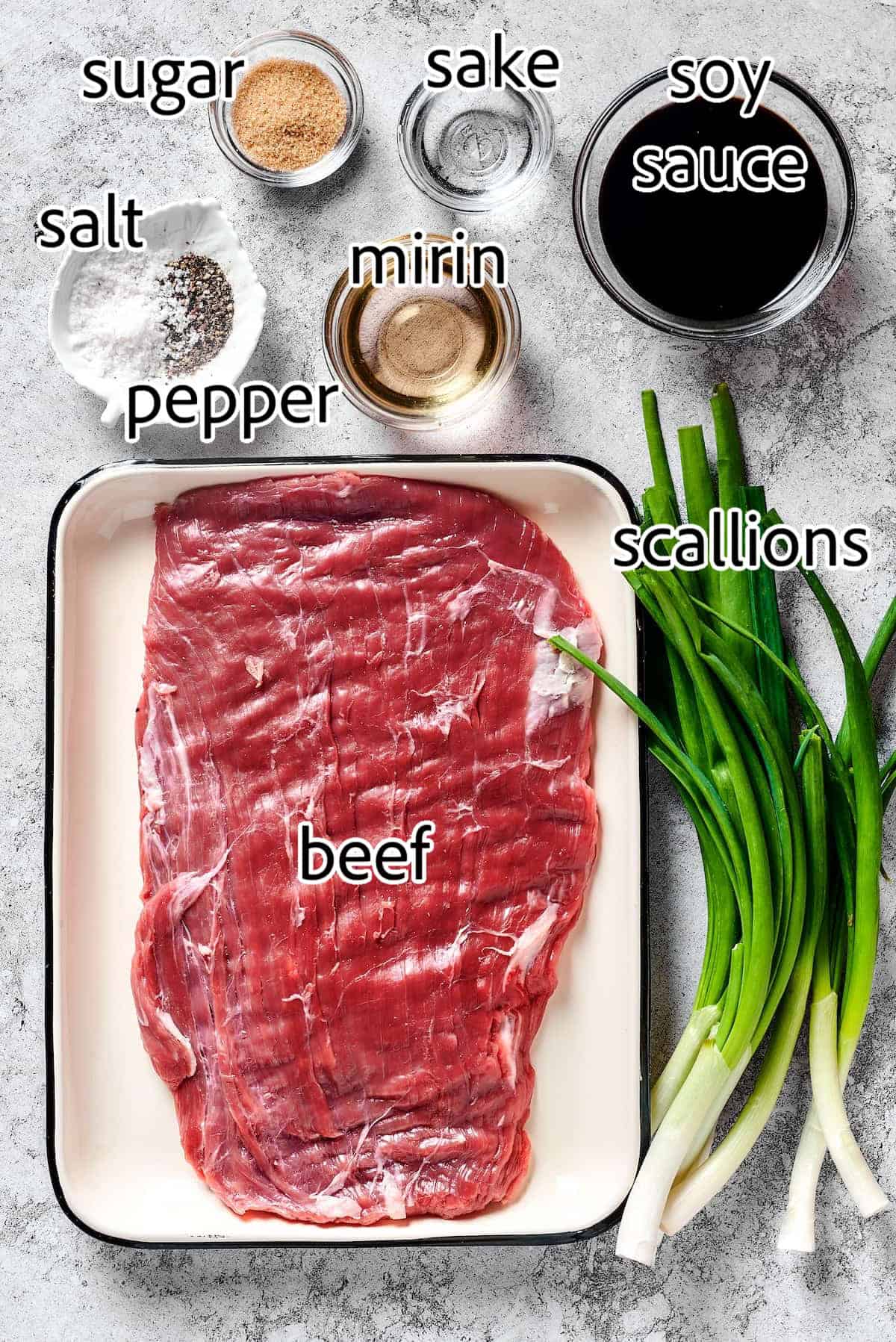 ingredients needed for beef negimaki