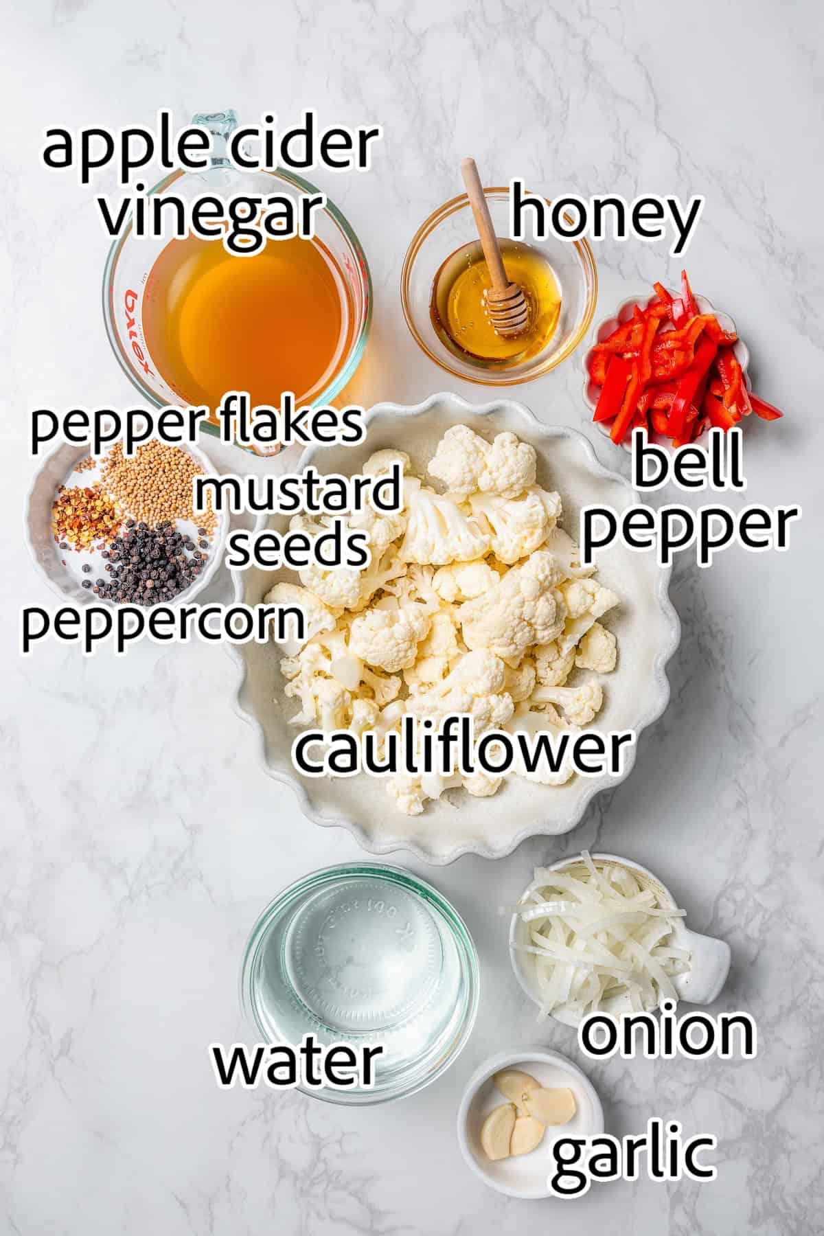 ingredients needed for pickled cauliflower