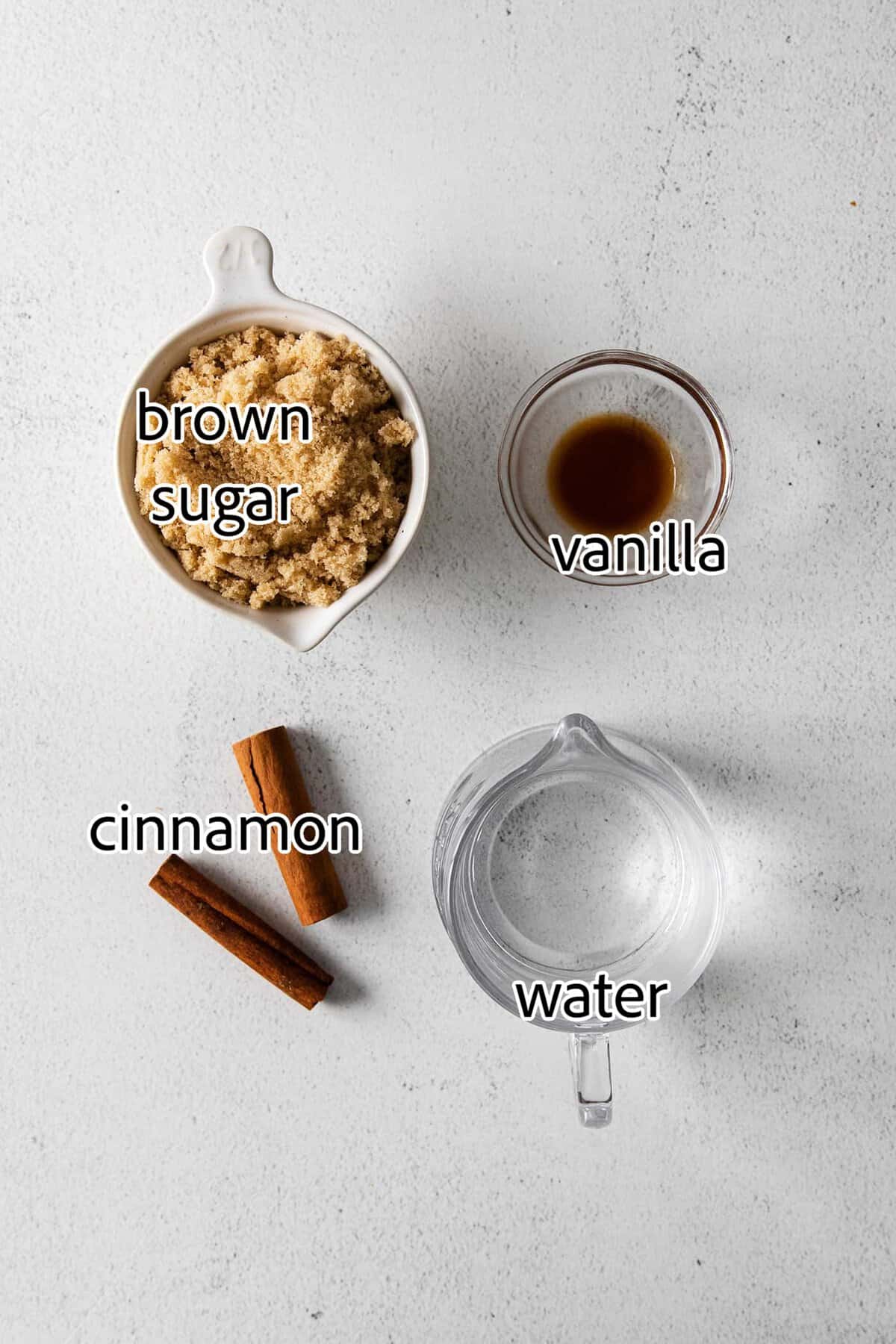 ingredients needed for cinnamon simple syrup