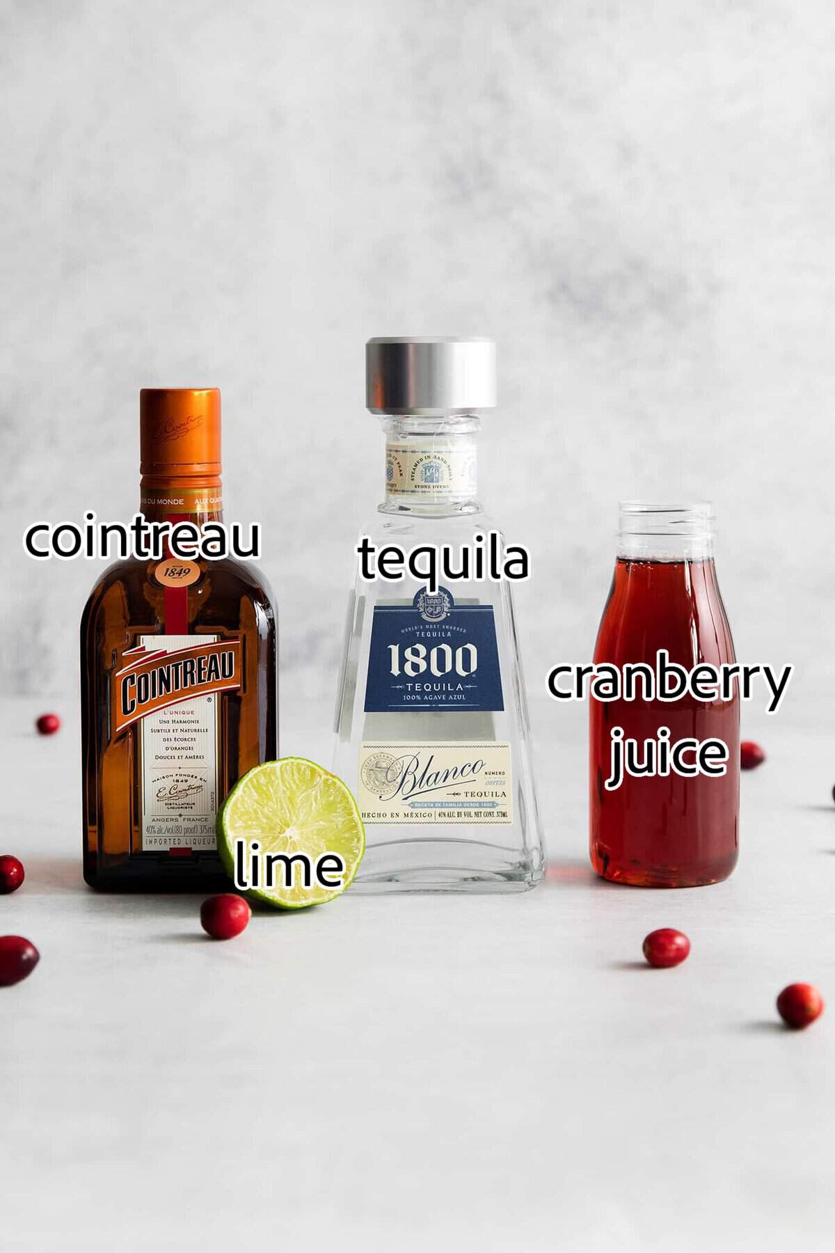 This Cranberry Margarita is tart and refreshing with flavors of cranberry and lime. A great Christmas margarita option! ingredients needed for cranberry margaritas