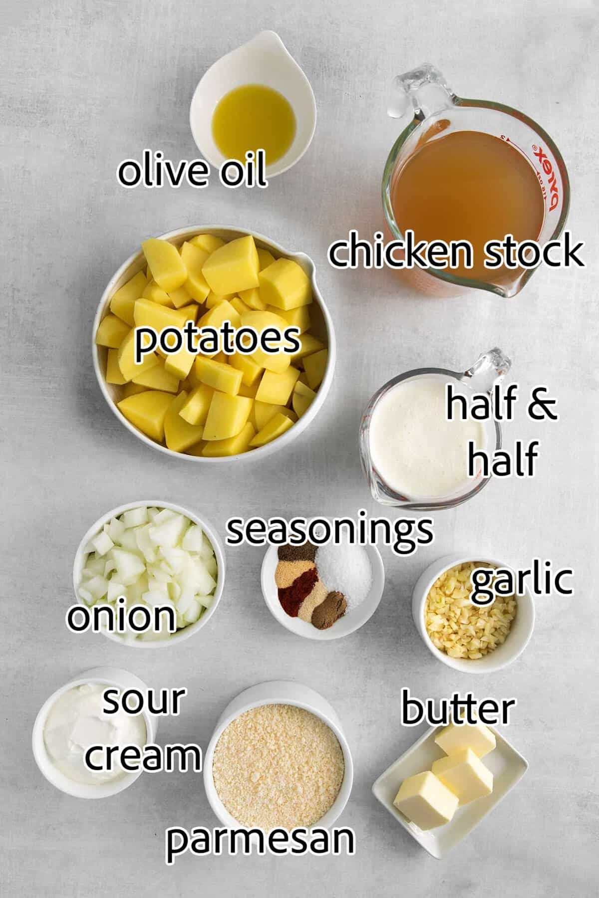 This Creamy Potato Soup with Herby Compound Butter gets everything right. It's silky smooth, rich but not heavy, and lightly buttery. ingredients needed for creamy potato soup