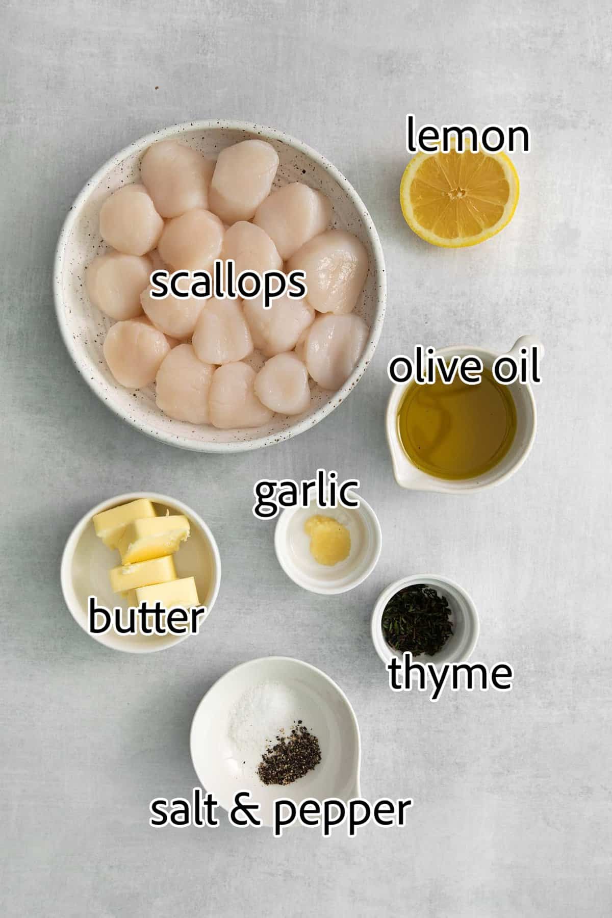 These easy grilled sea scallops are done in 20 minutes and richly flavored with garlic butter and lemon. Cook on an indoor or outdoor grill! ingredients needed for grilled scallops