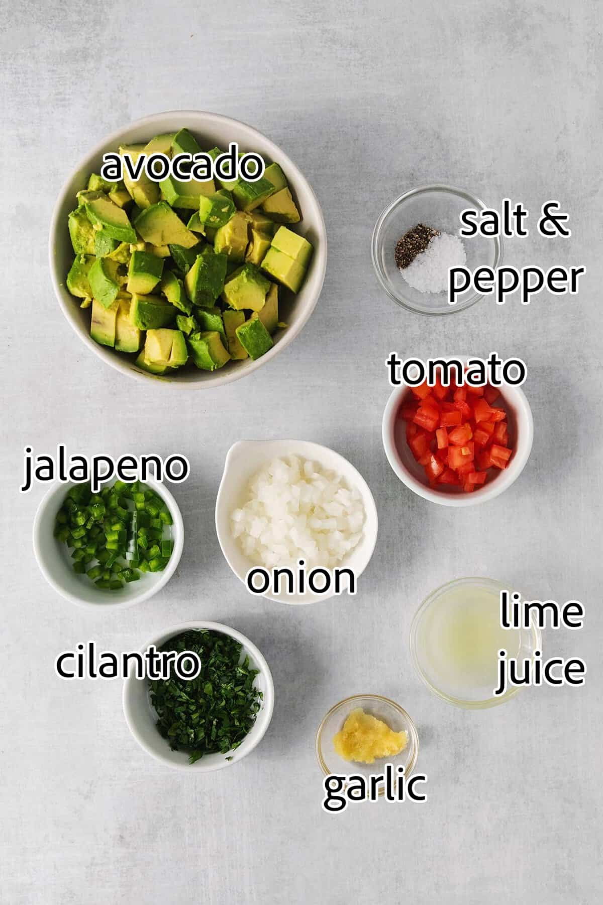 ingredients needed for guacamole