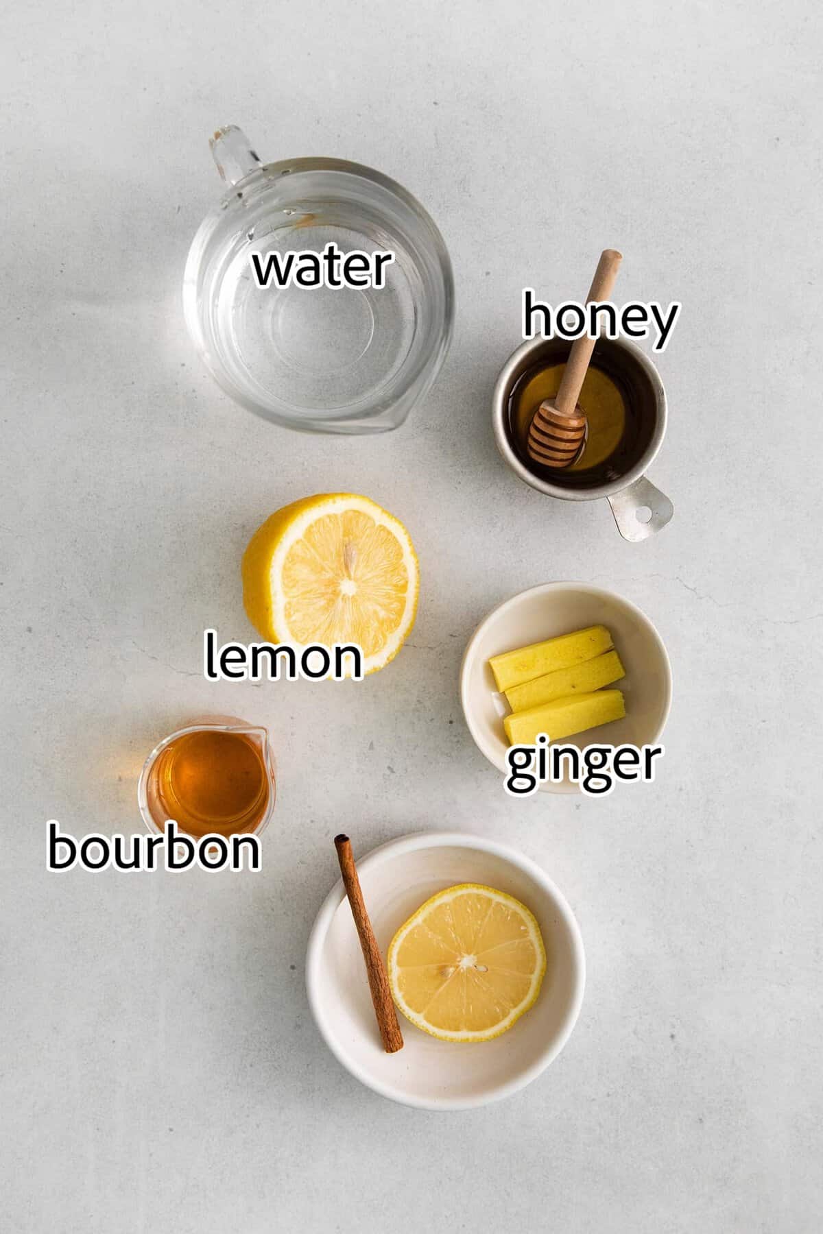 This Hot Toddy is the perfect winter drink! It’s warm and cozy with a hint of earthy honey, spicy ginger, and a burst of lemon. ingredients needed for a hot toddy