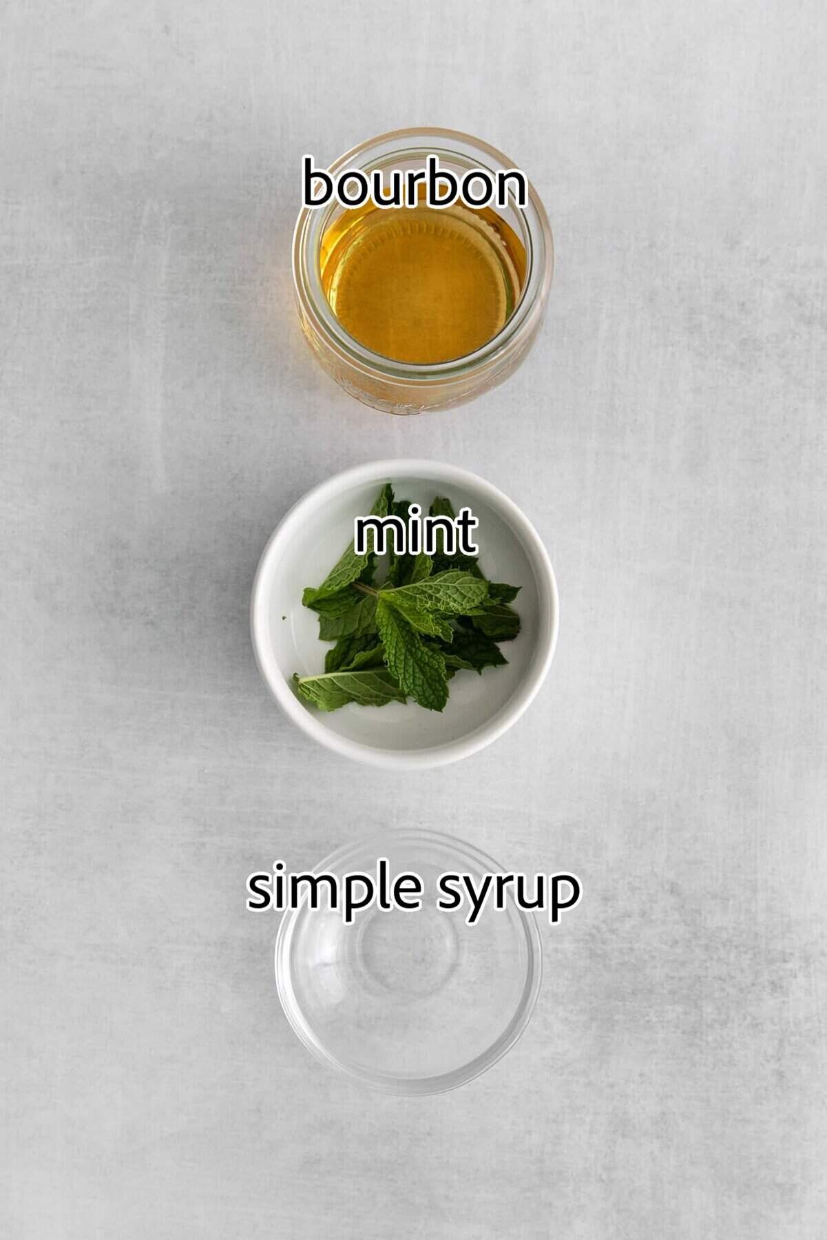 This classic Mint Julep is bright and refreshing, with fresh mint flavor and a hint of smoky bourbon. All you'll need is 3 ingredients! ingredients needed for mint juleps