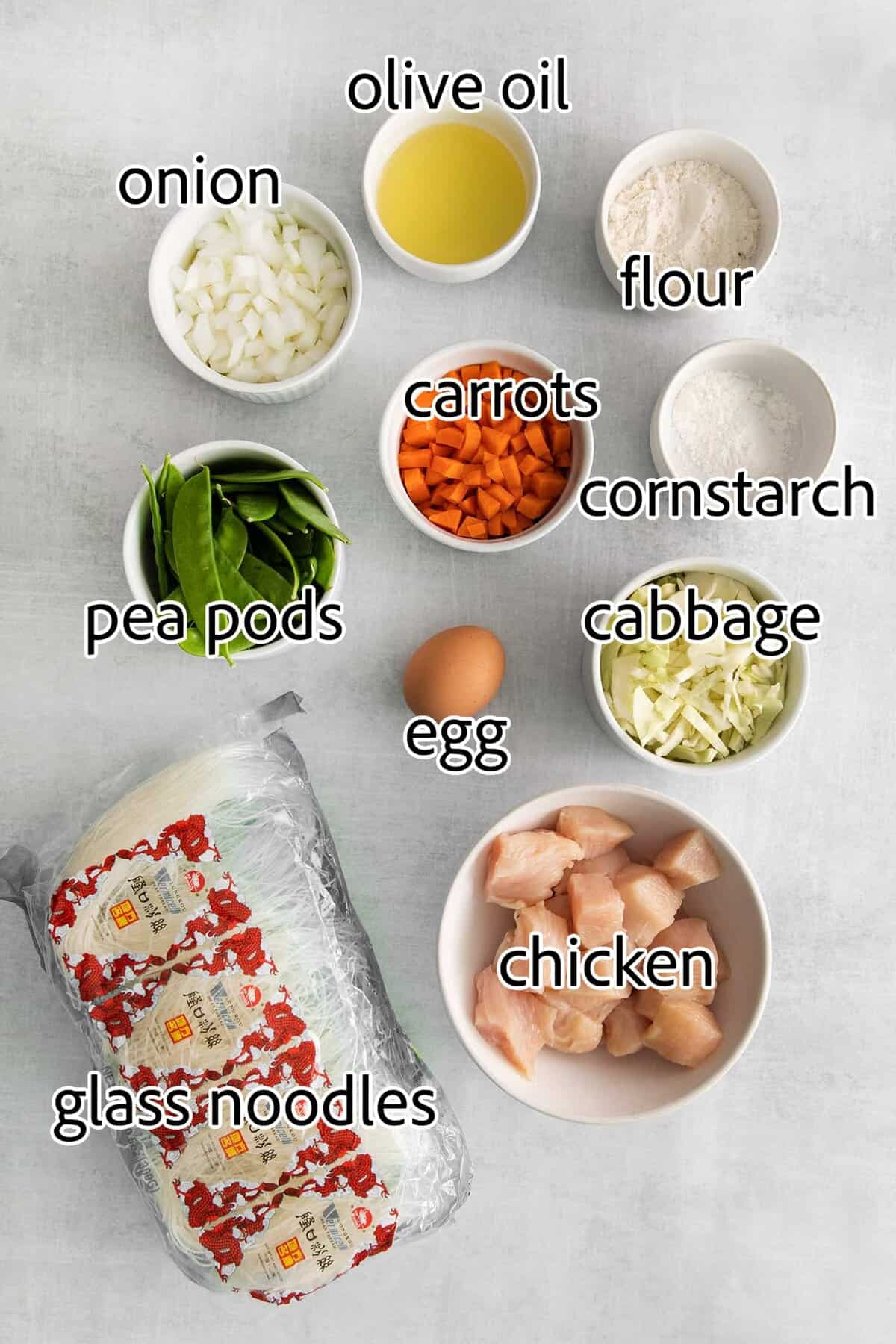 Made with glass noodles, mixed vegetables, and a savory soy glaze, Pad Woon Sen is an easy Thai stir fry that's ready in just 30 minutes! ingredients needed for pad woon sen