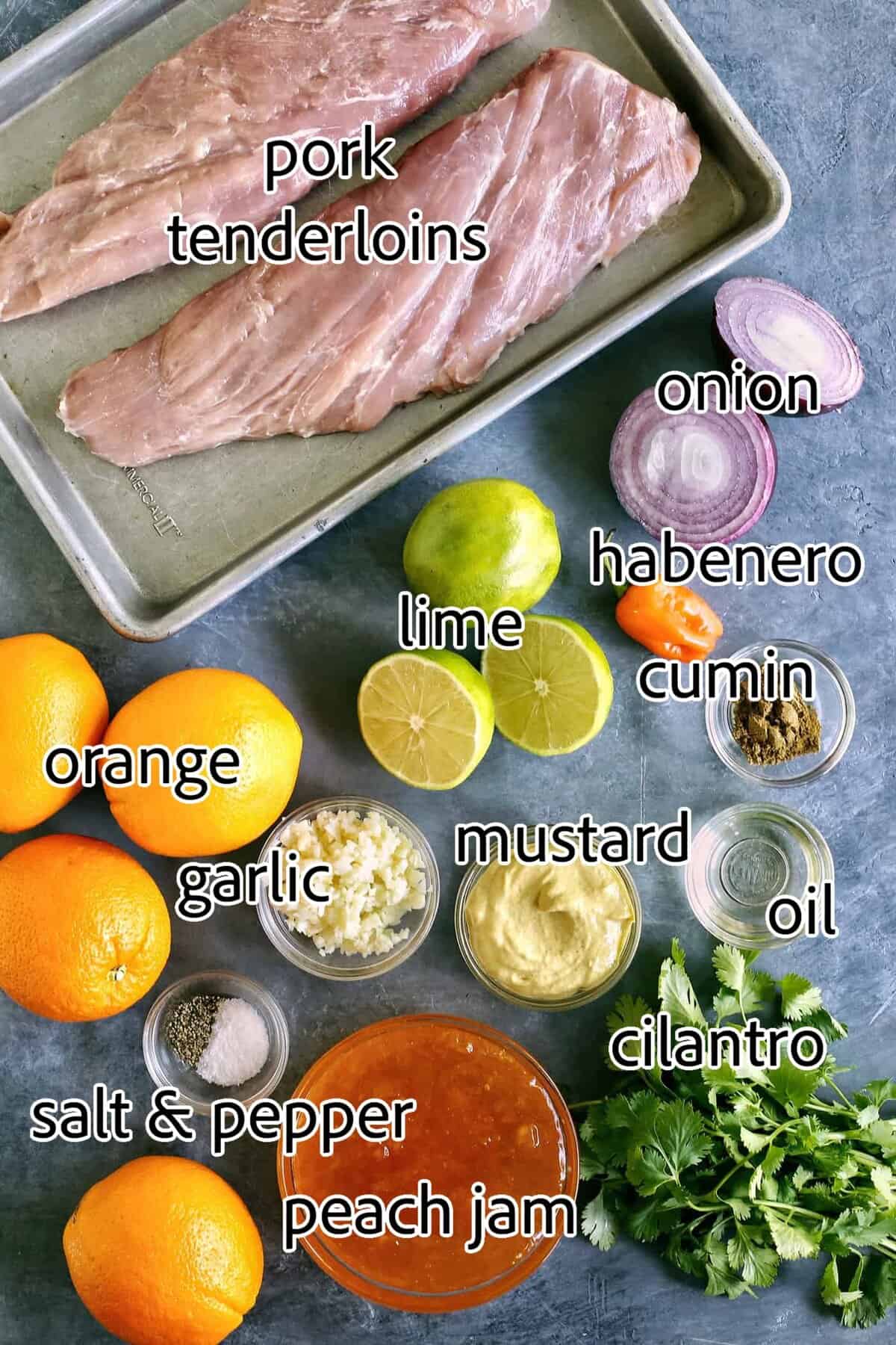 Tender, juicy Grilled Pork Tenderloin is glazed with a sweet peach sauce then topped with an orange-habanero mojo. ingredients needed for peach grilled pork tenderloin