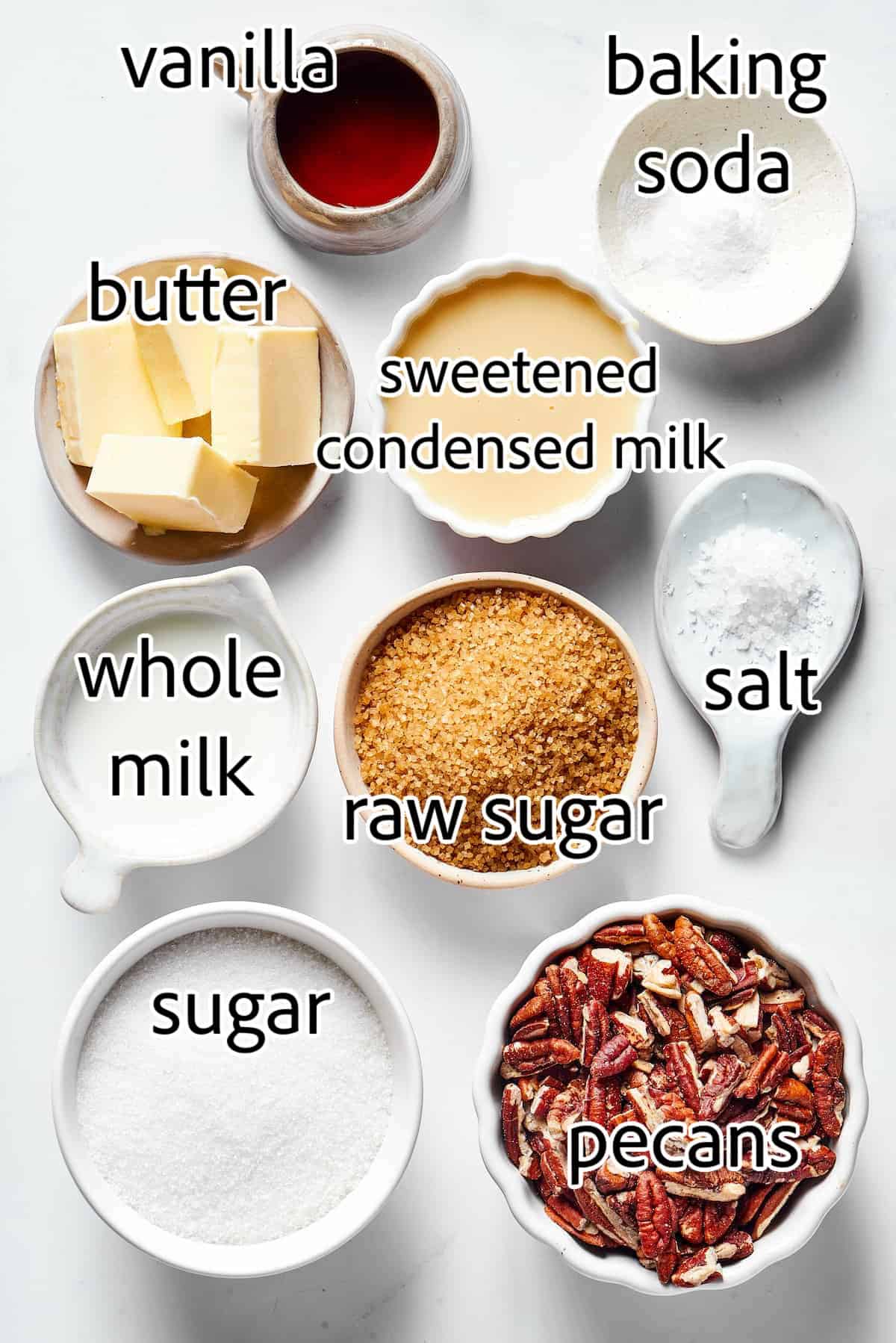 ingredients needed for pecan pralines