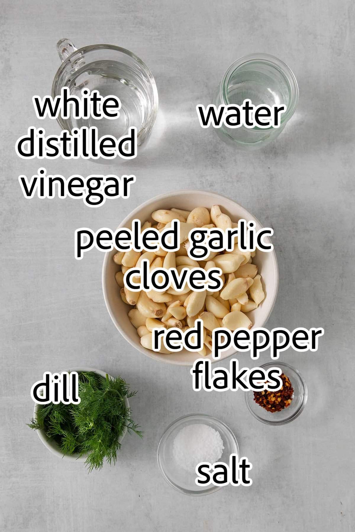 ingredients needed for pickled garlic