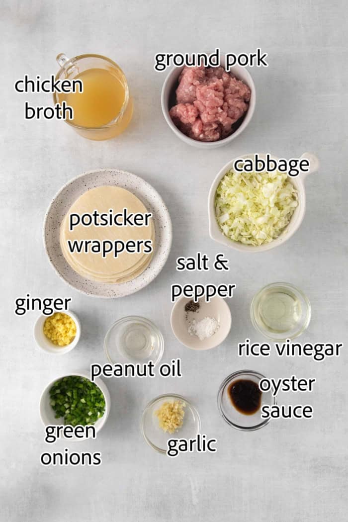 ingredients needed for potstickers