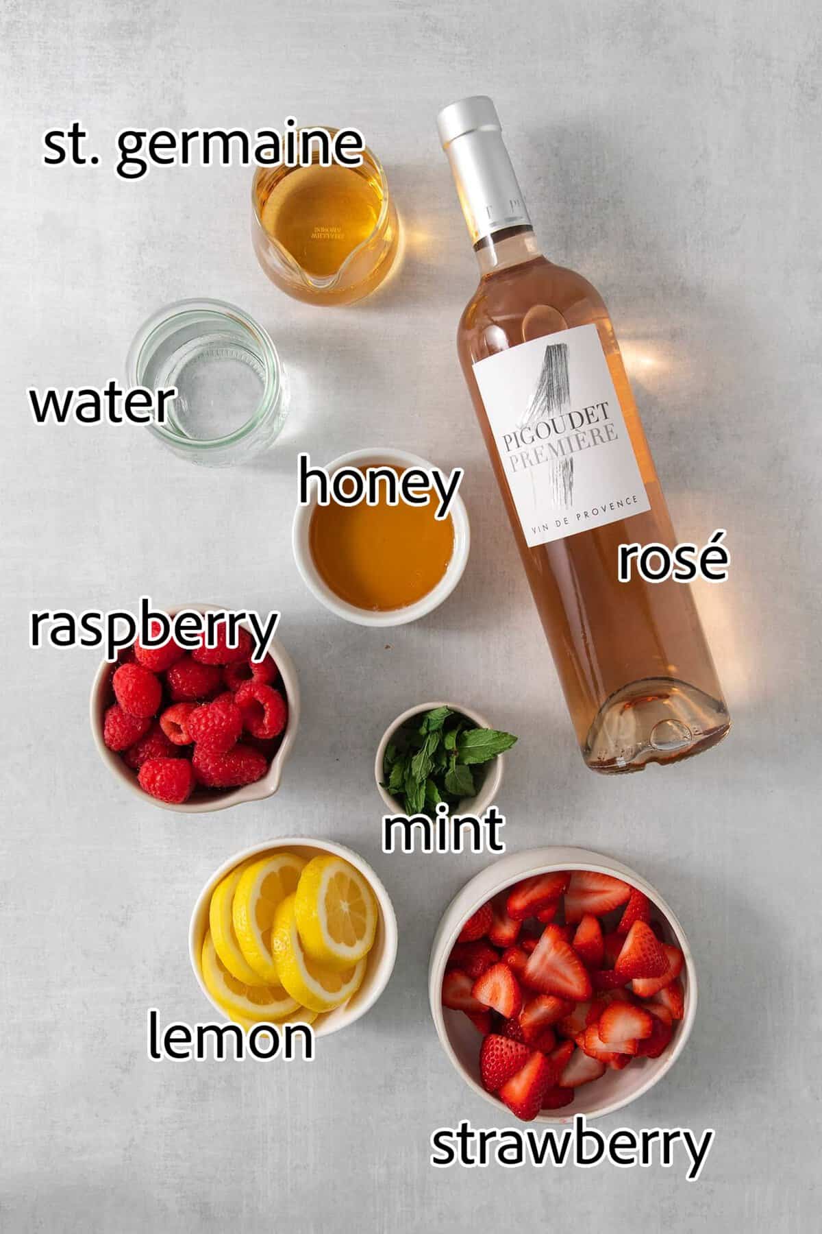 ingredients needed for rose sangria