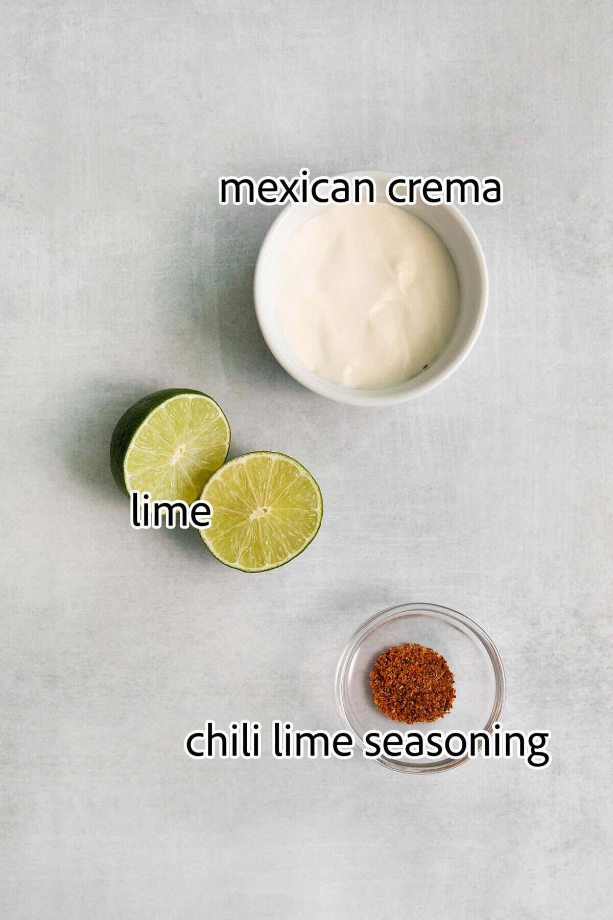 ingredients needed for southwest egg rolls lime crema