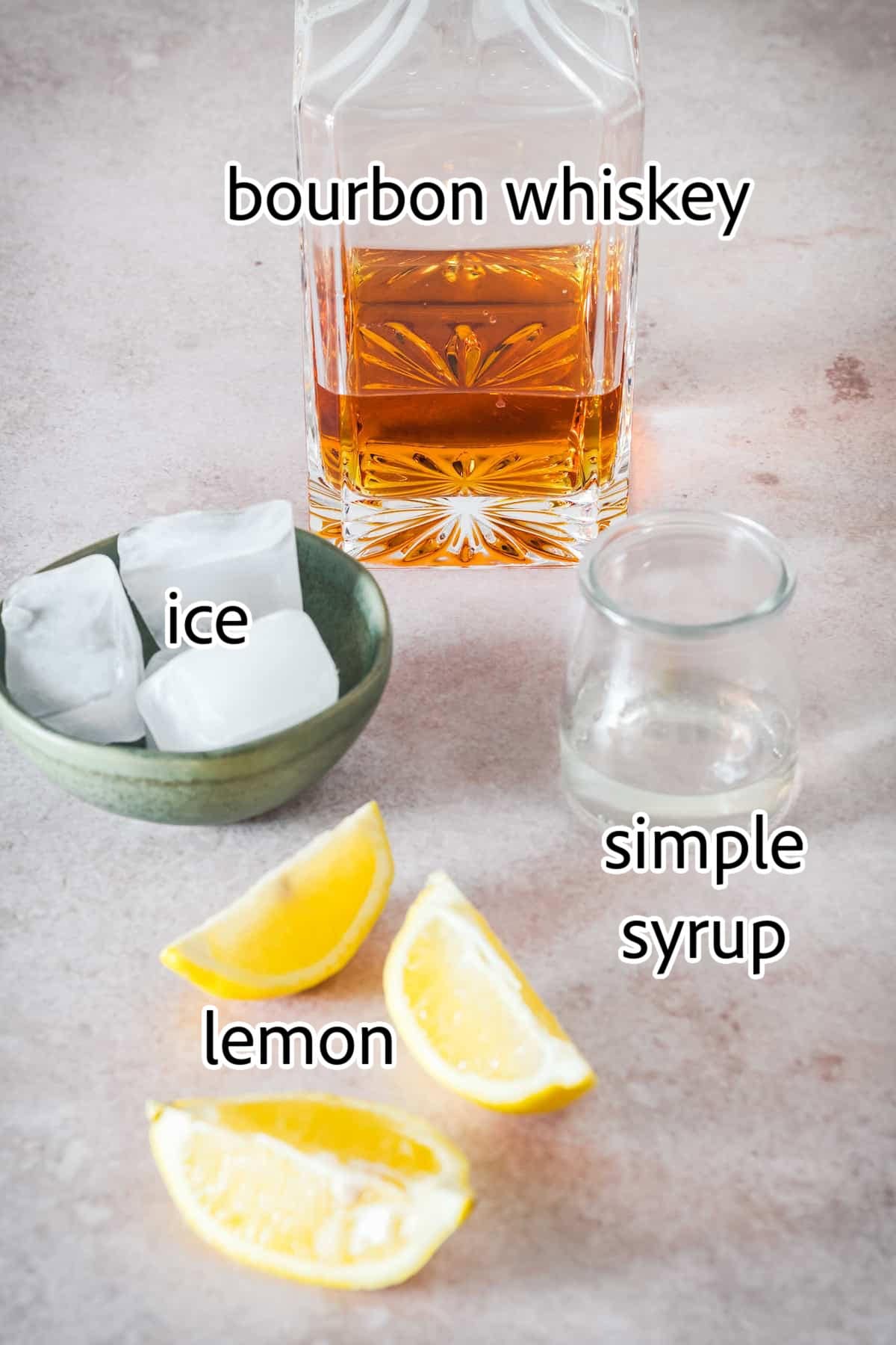 ingredients needed for whiskey sours