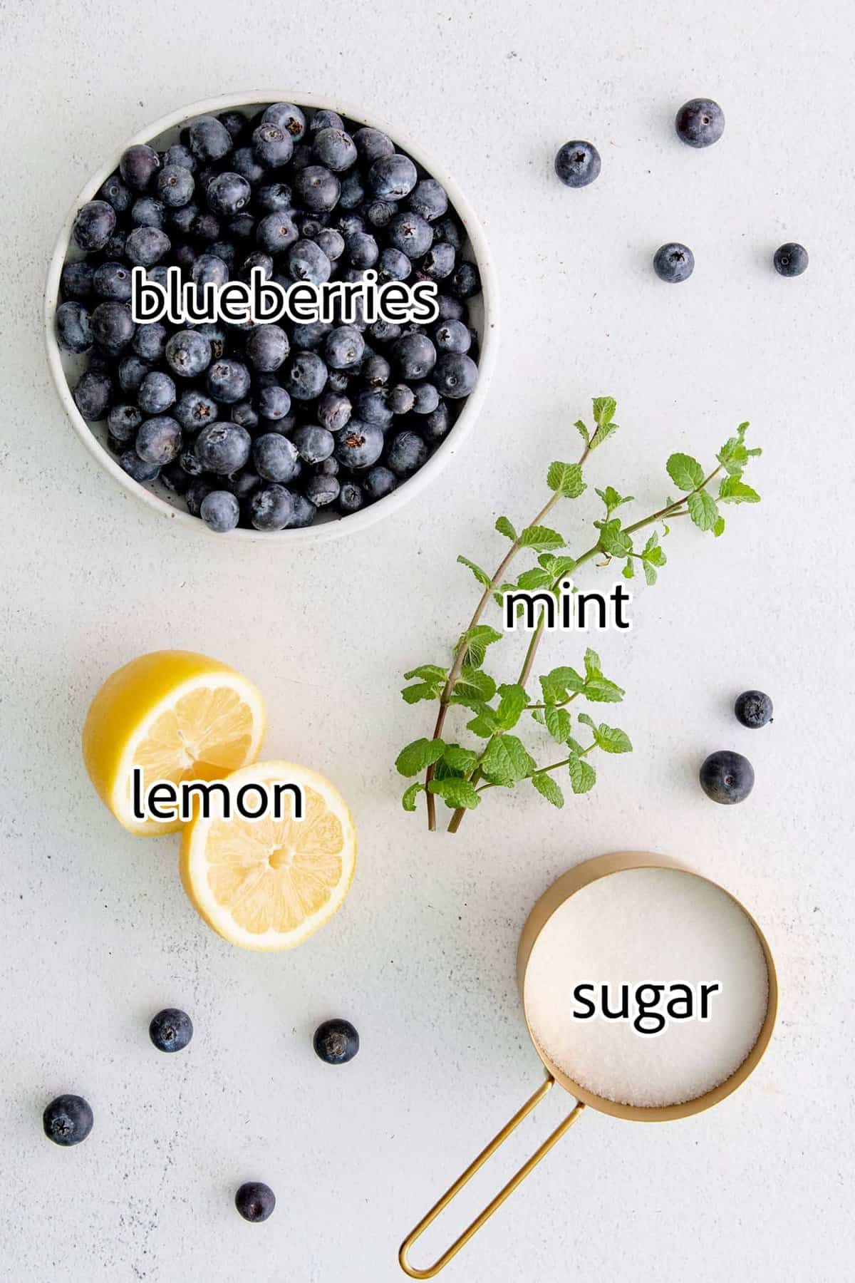 Made with just 4 ingredients, this Homemade Blueberry Jam with Mint is dark and fruity, with a sweet but cool and refreshing flavor. ingredients needed for blueberry mint jam