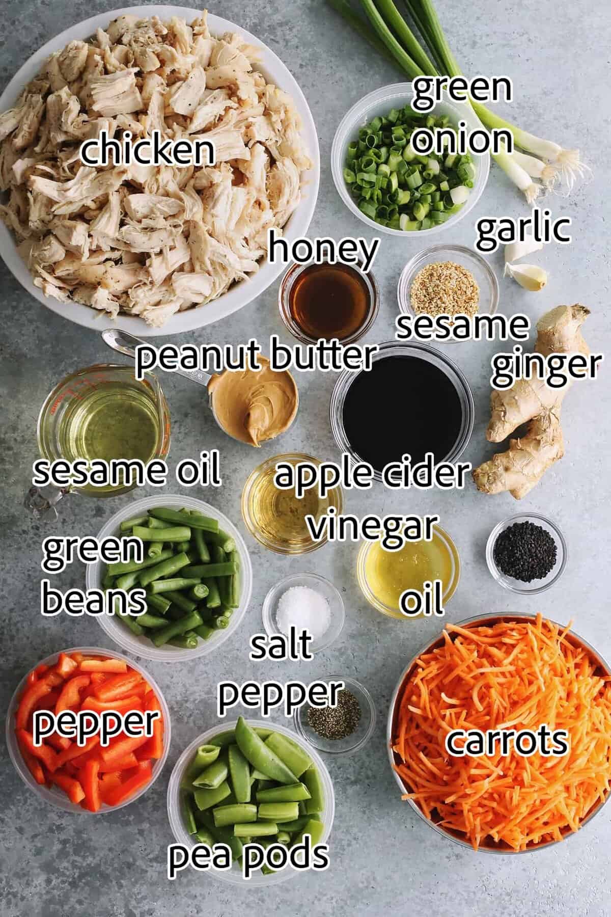 ingredients needed for chinese chicken salad