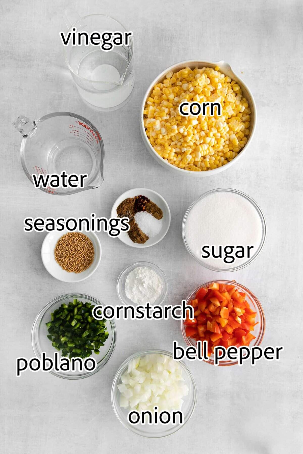 Made with fresh sweet corn, peppers, and onion this Zesty Sweet Corn Relish is just what you need to spice up dishes from tacos to burgers. ingredients needed for corn relish