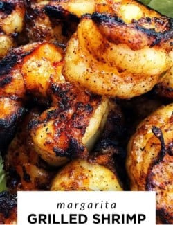 Pinterest image for Margarita Grilled Shrimp Kabobs