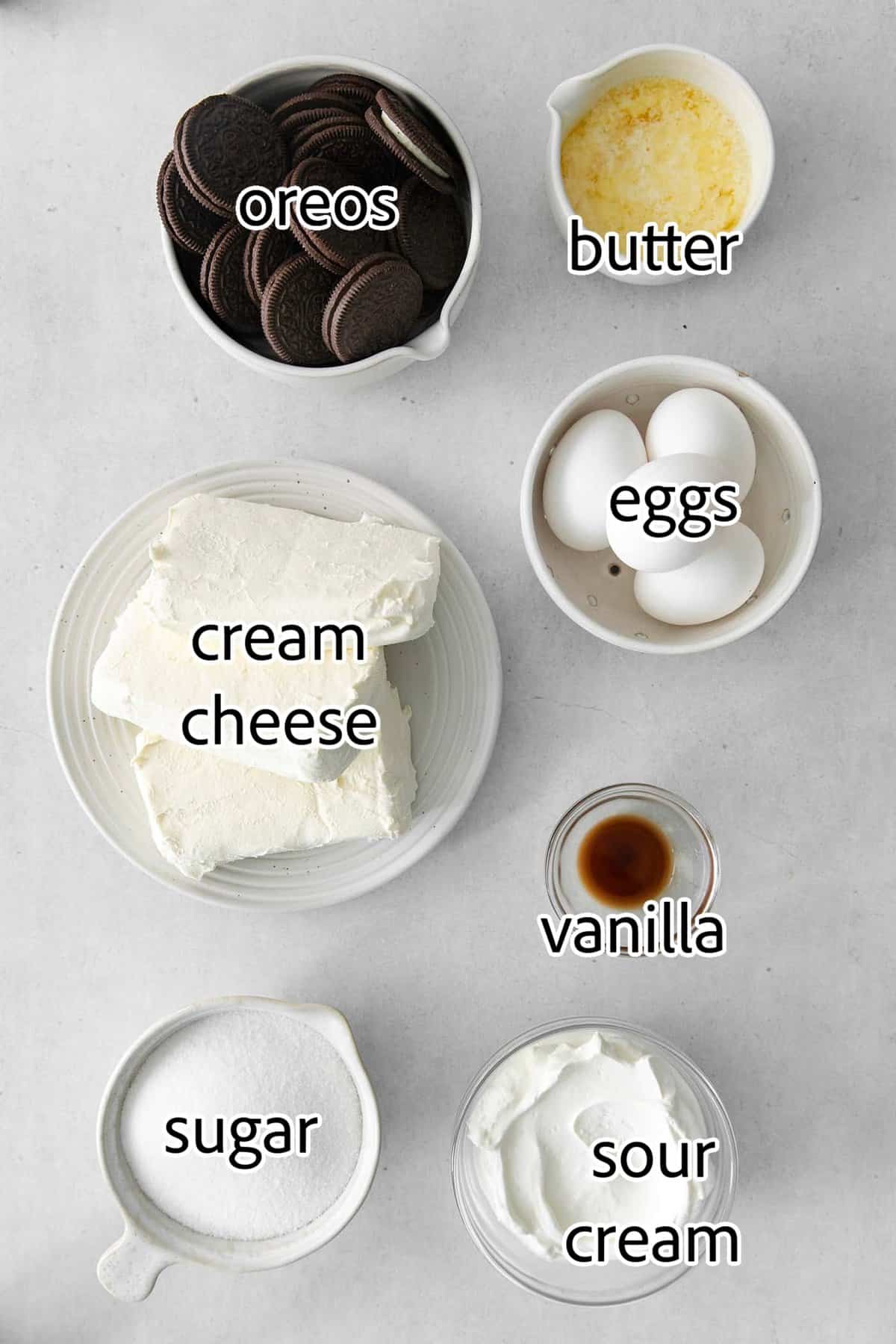 ingredients needed for oreo cheesecake bites