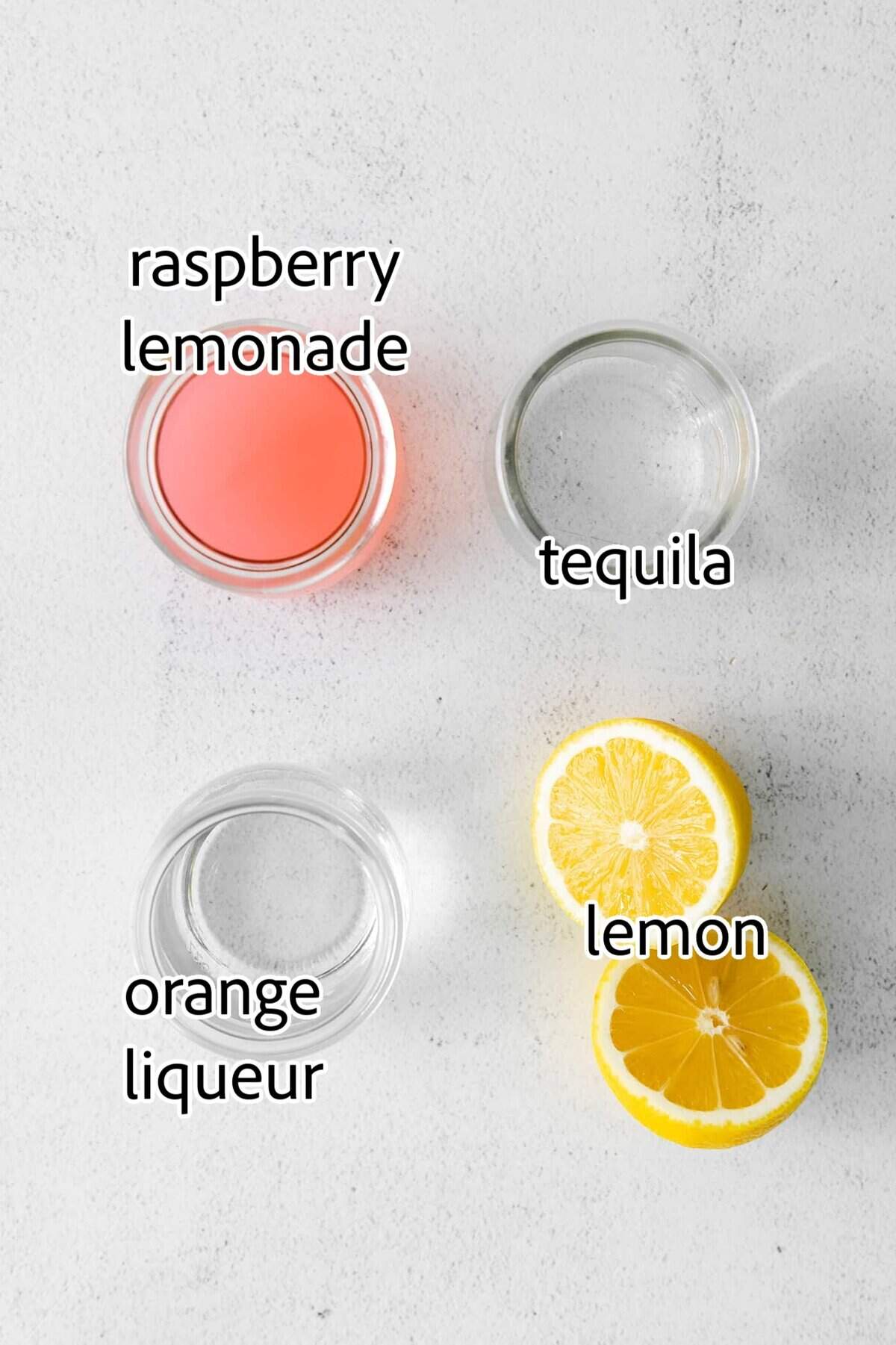 ingredients needed for pink lemonade margaritas