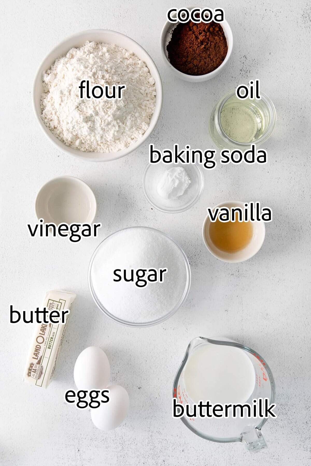 ingredients needed for red velvet sheet cake