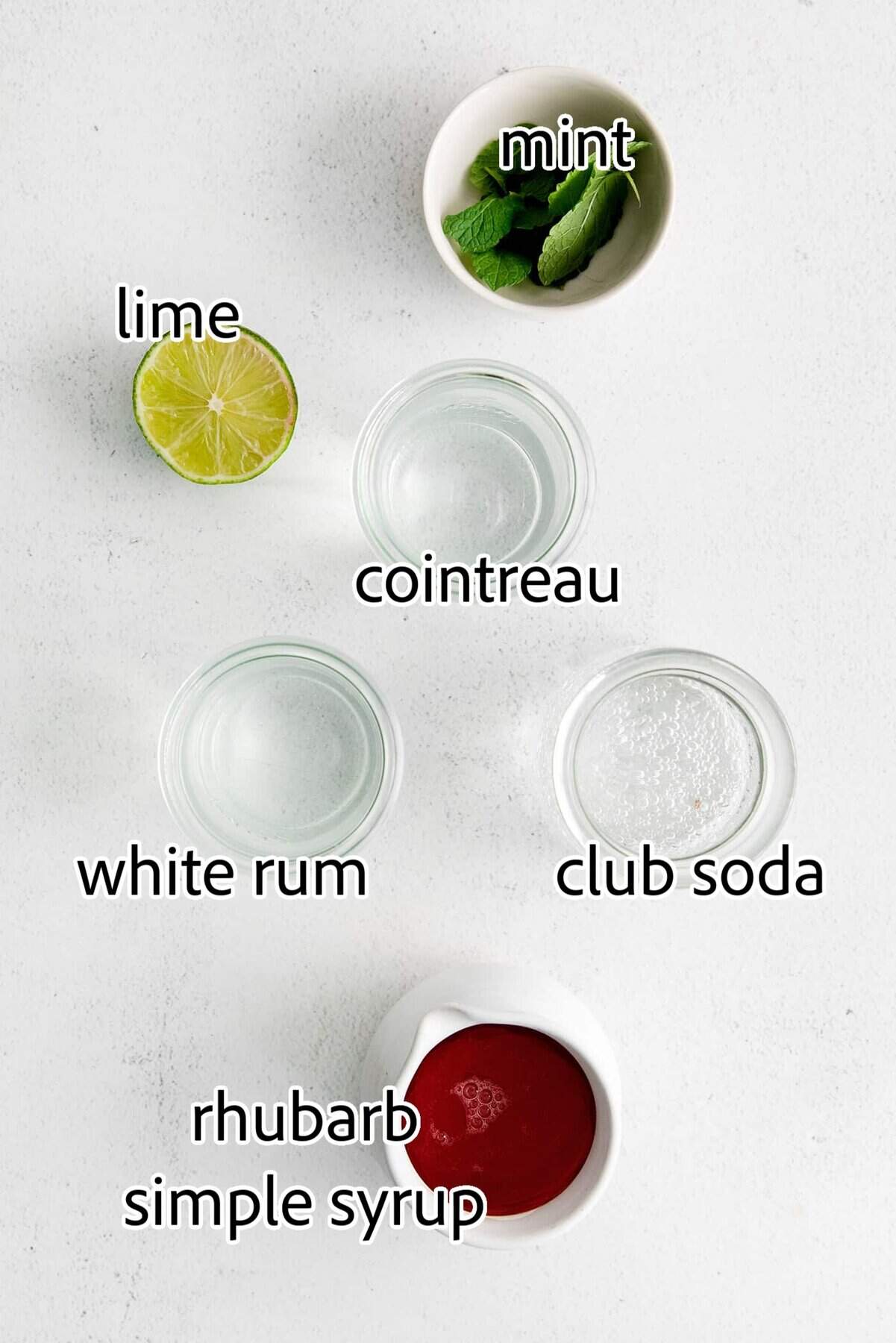 Relax by the pool this summer with a tall, cool Rhubarb Mojito. This twist on the classic cocktail is incredibly refreshing! ingredients needed for rhubarb mojitos