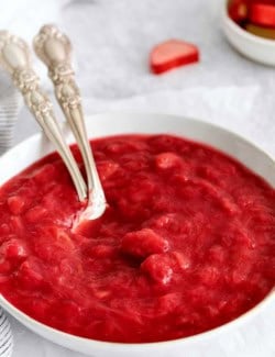 Pinterest image for Rhubarb Sauce recipe