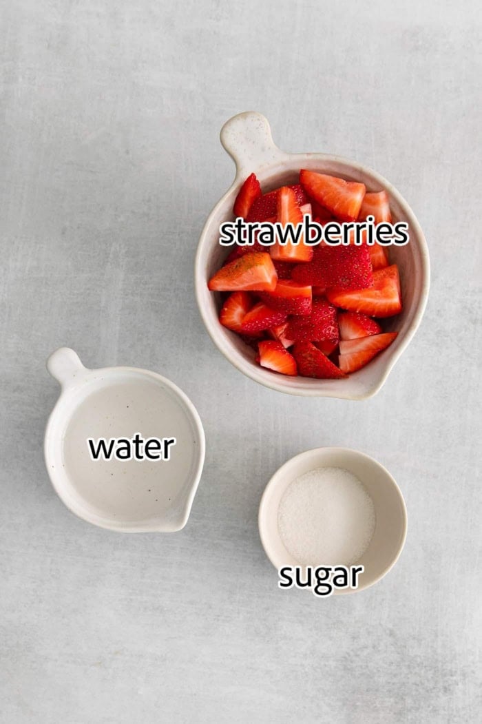 ingredients needed for strawberry puree