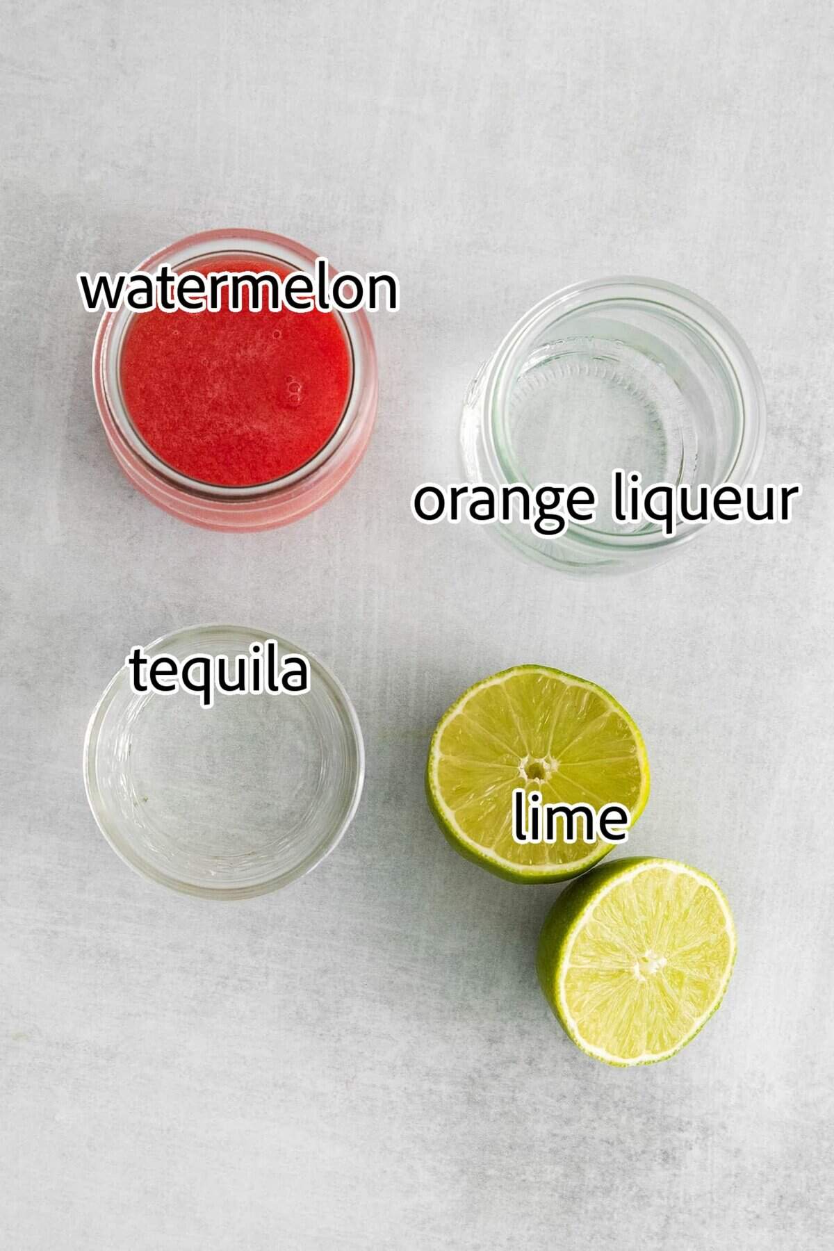ingredients needed for watermelon margaritas