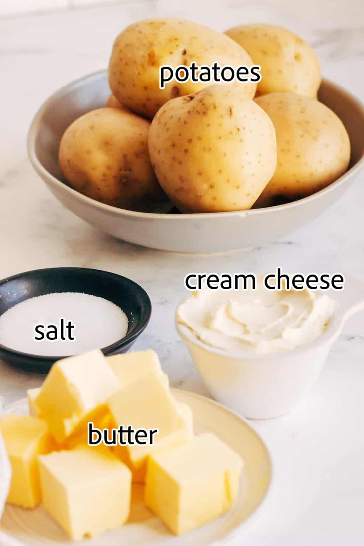 ingredients needed for mashed potatoes