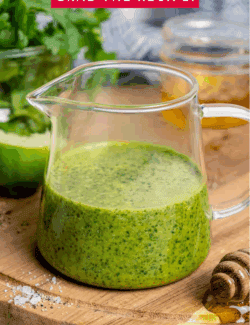 Pinterest image for cilantro lime vinaigrette