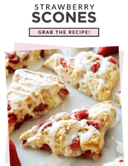 Pinterest image for strawberry scones