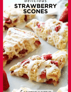 Pinterest image for strawberry scones