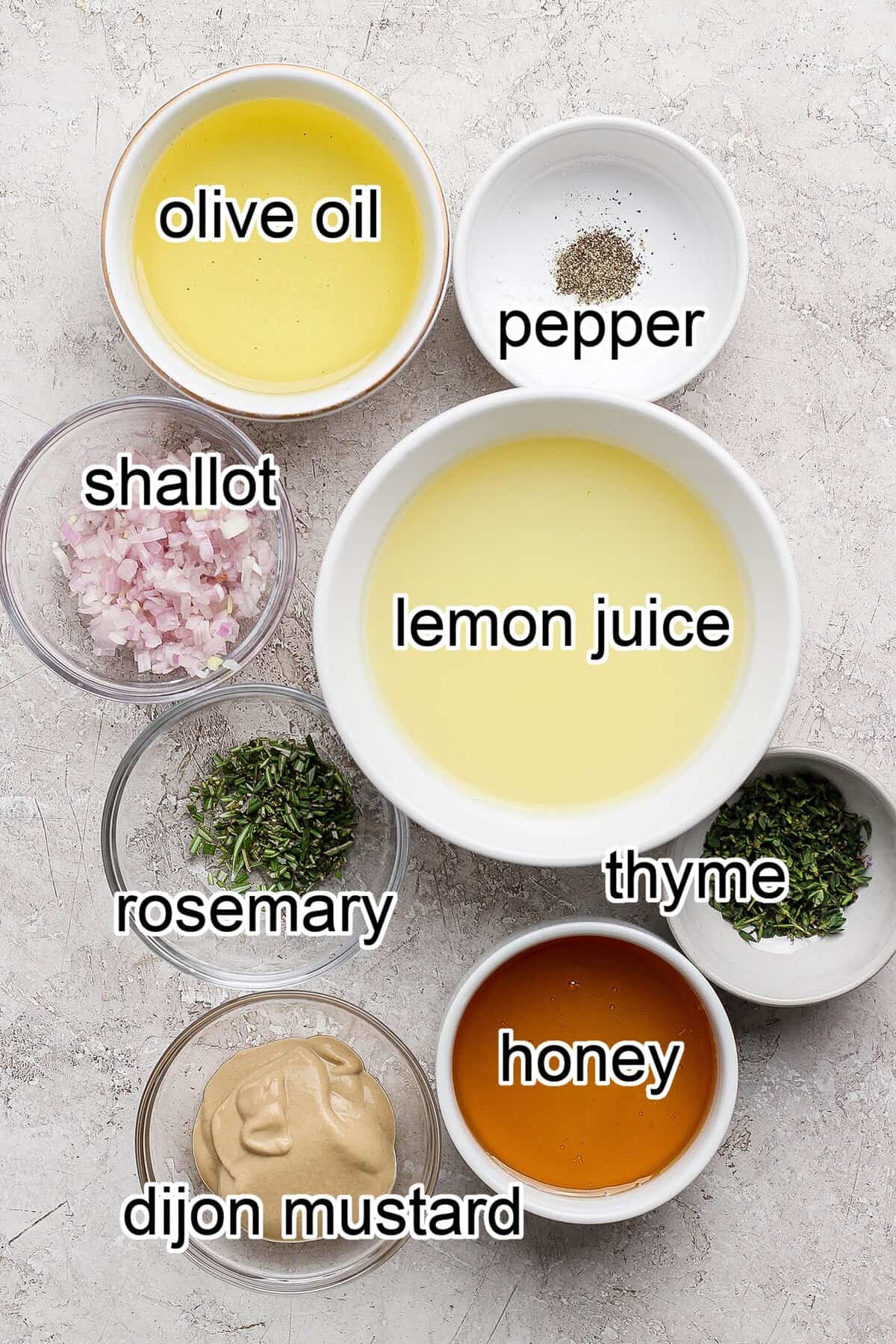 ingredients needed for lemon vinaigrette