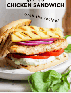 Pinterest image for grilled chicken sandwich