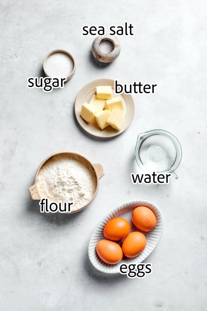 ingredients needed for mini cream puffs