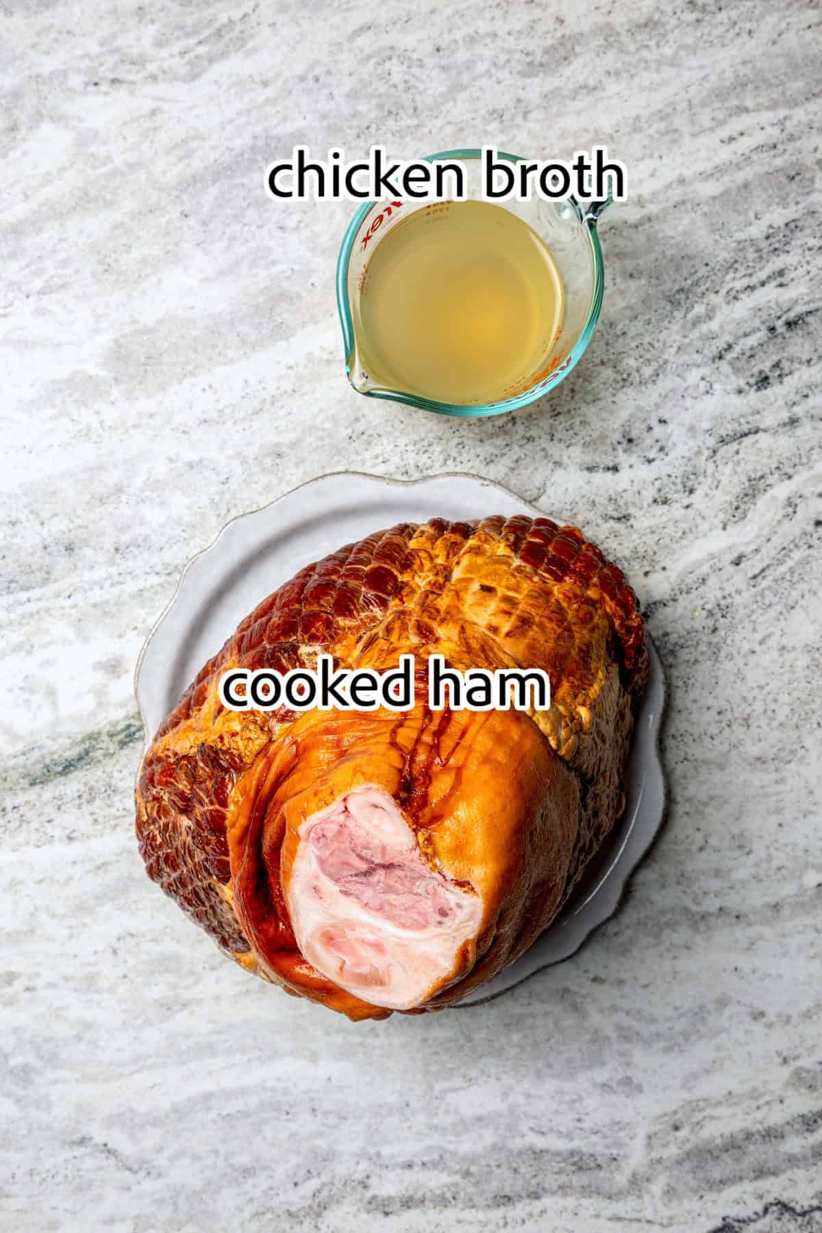 You just need two ingredients for the perfect juicy Crockpot Ham for a crowd! Add the optional glaze and gravy to take it to the next level. ingredients needed for crockpot ham
