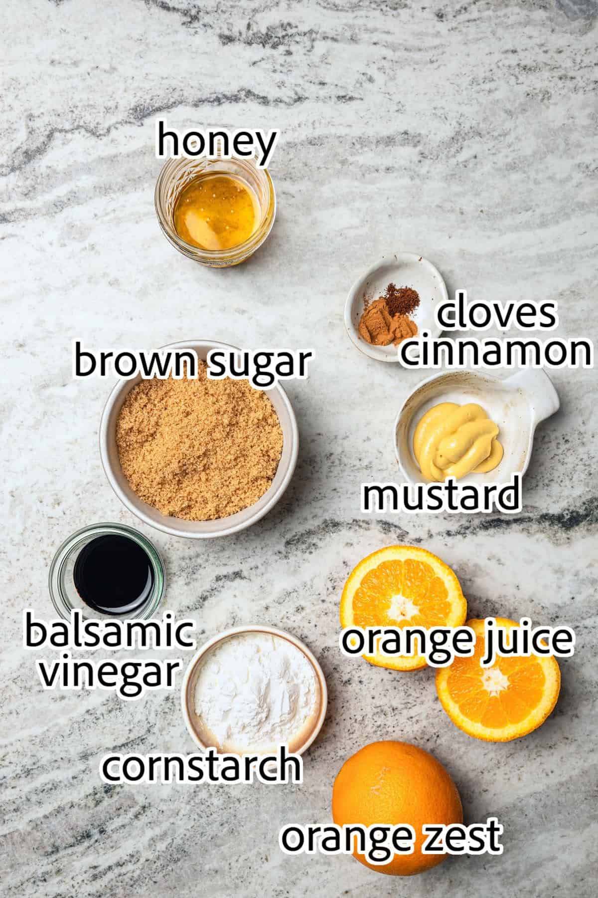 ingredients needed for orange brown sugar ham glaze
