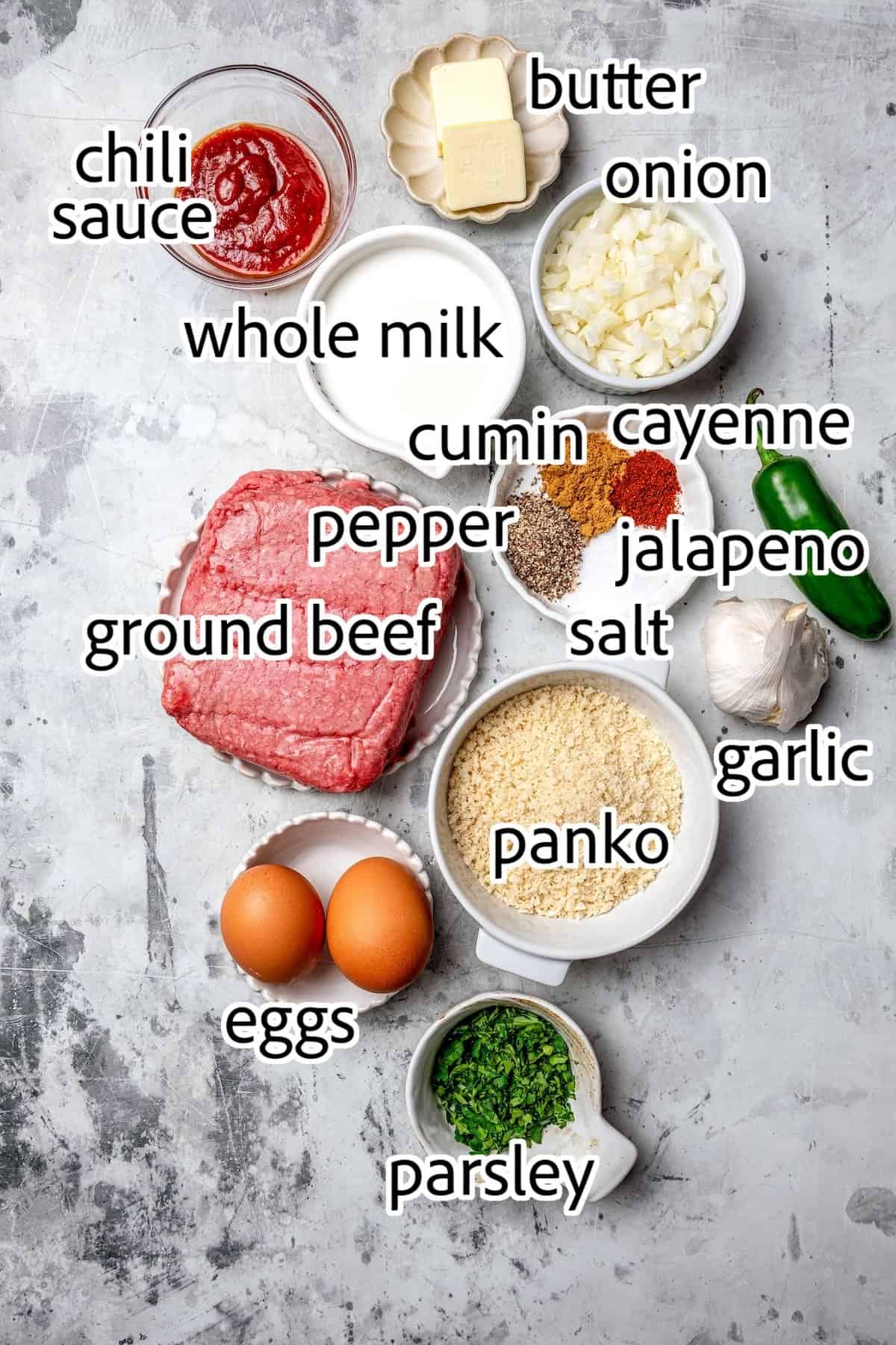 Spicy Meatloaf is a classic with a kick! It has a little Tex-Mex flair thanks to cumin and jalapeño, with a chili glaze to bring the heat. ingredients needed for spicy meatloaf