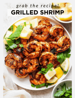 Pinterest image for grilled shrimp